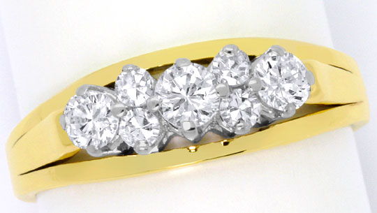 Foto 2 - Ring 0,50ct Diamanten und Brillanten Gelbgold-Weißgold, S4540